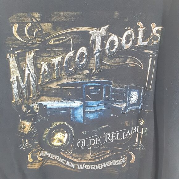Matco Tools American Workhorse Olde Reliable Mens M Black T Shirt Short Sleeve - Picture 1 of 6